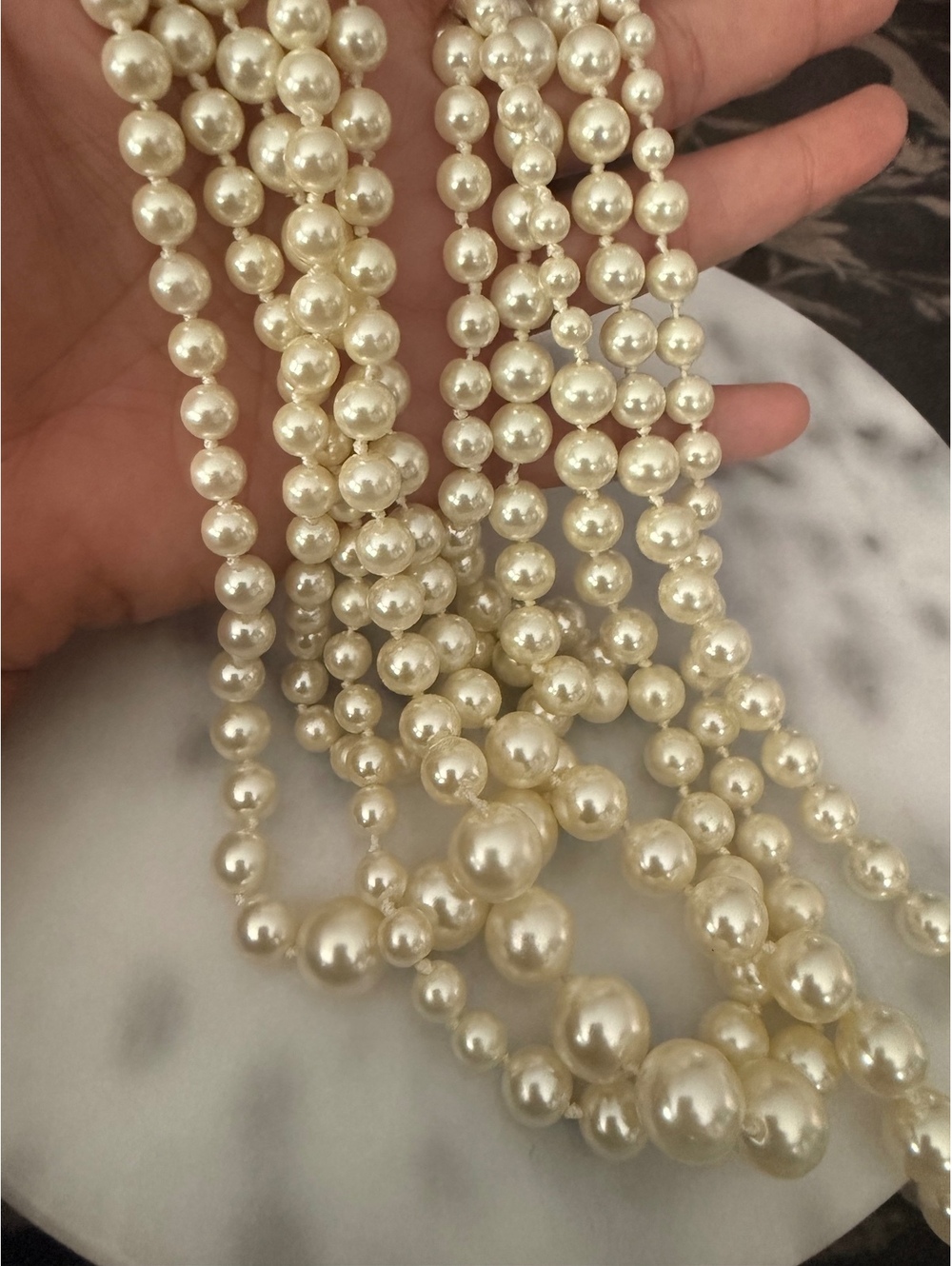 J.Crew Vintage-Style Multi-Strand Graduated Faux Pearl Statement Necklace - Picture 4 of 4